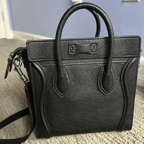 Celine Nano Pebbled Black Leather - Picture 3 of 6